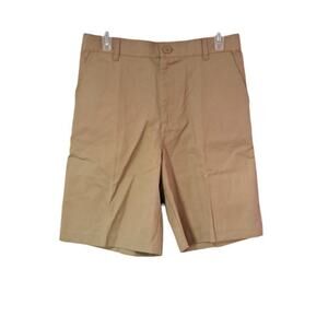 Real School Flat Front Chino Performance‎ Shorts Tan Size 16